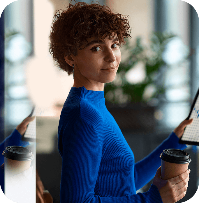 Empreendedora de startup em ambiente de trabalho
